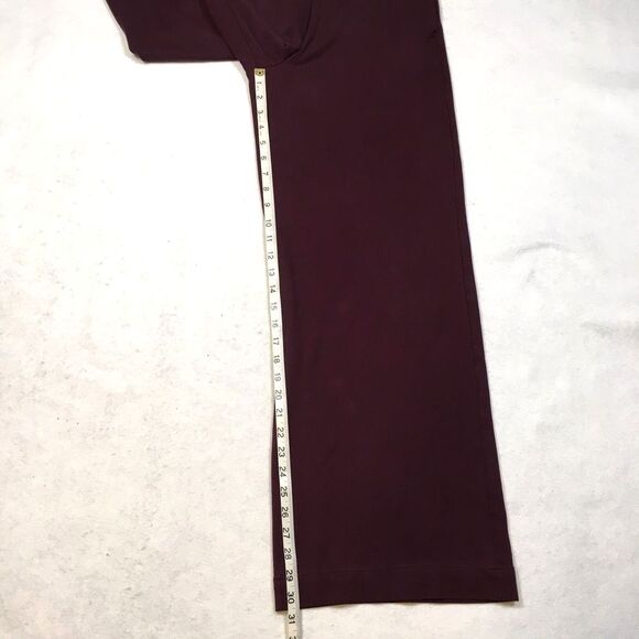 Lee Wide Leg Knit Dress Pant Womens 6 Maroon Red High Rise Pocket Pull On - Picture 8 of 12